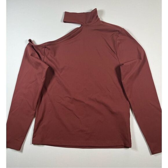 Abercrombie & Fitch NEW Long Sleeve Seamless Asymmetrical Cutout Top Size Large - Picture 1 of 8